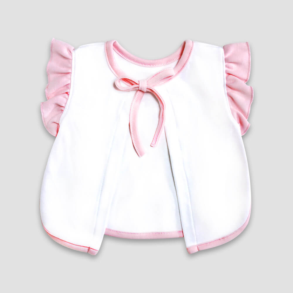 Baby Girl Ruffle Apron Bib