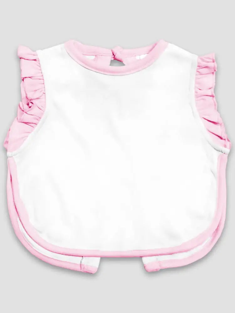 Baby Girl Ruffle Apron Bib