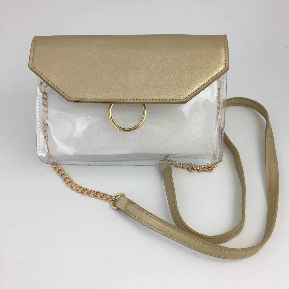 Gold Trim Clear Purse