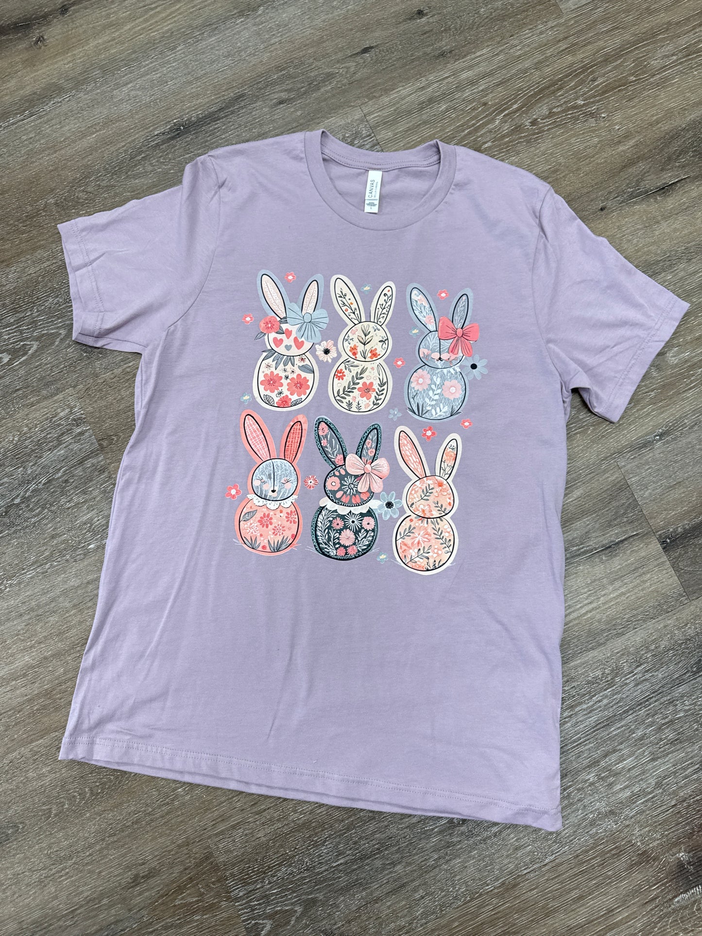 Vintage Floral Bunnies Coquette T-shirt