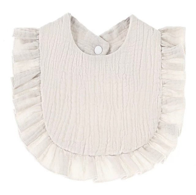 Muslin Ruffle Toddler Bib