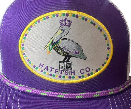 Mardi Gras Pelican Trucker Cap