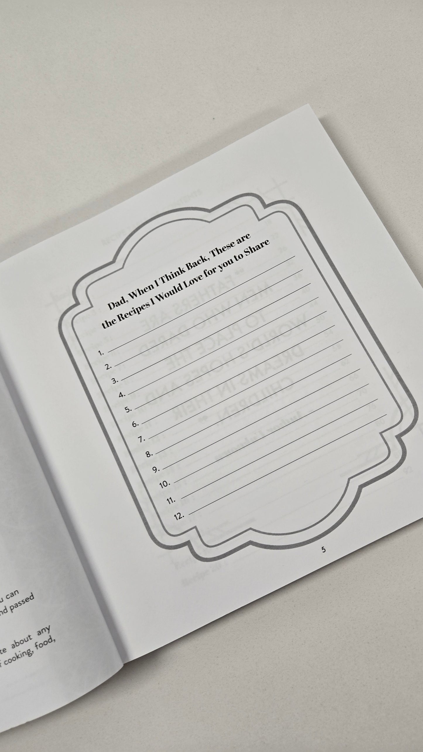 Family Recipe Keepsake Book