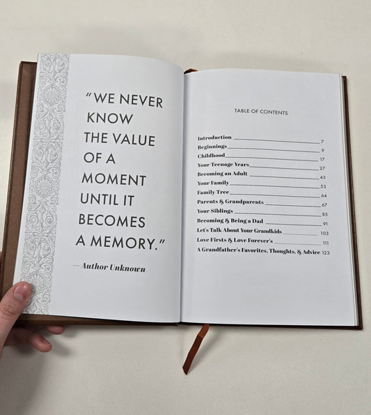 Family Story Keepsake Journal - Grandfather