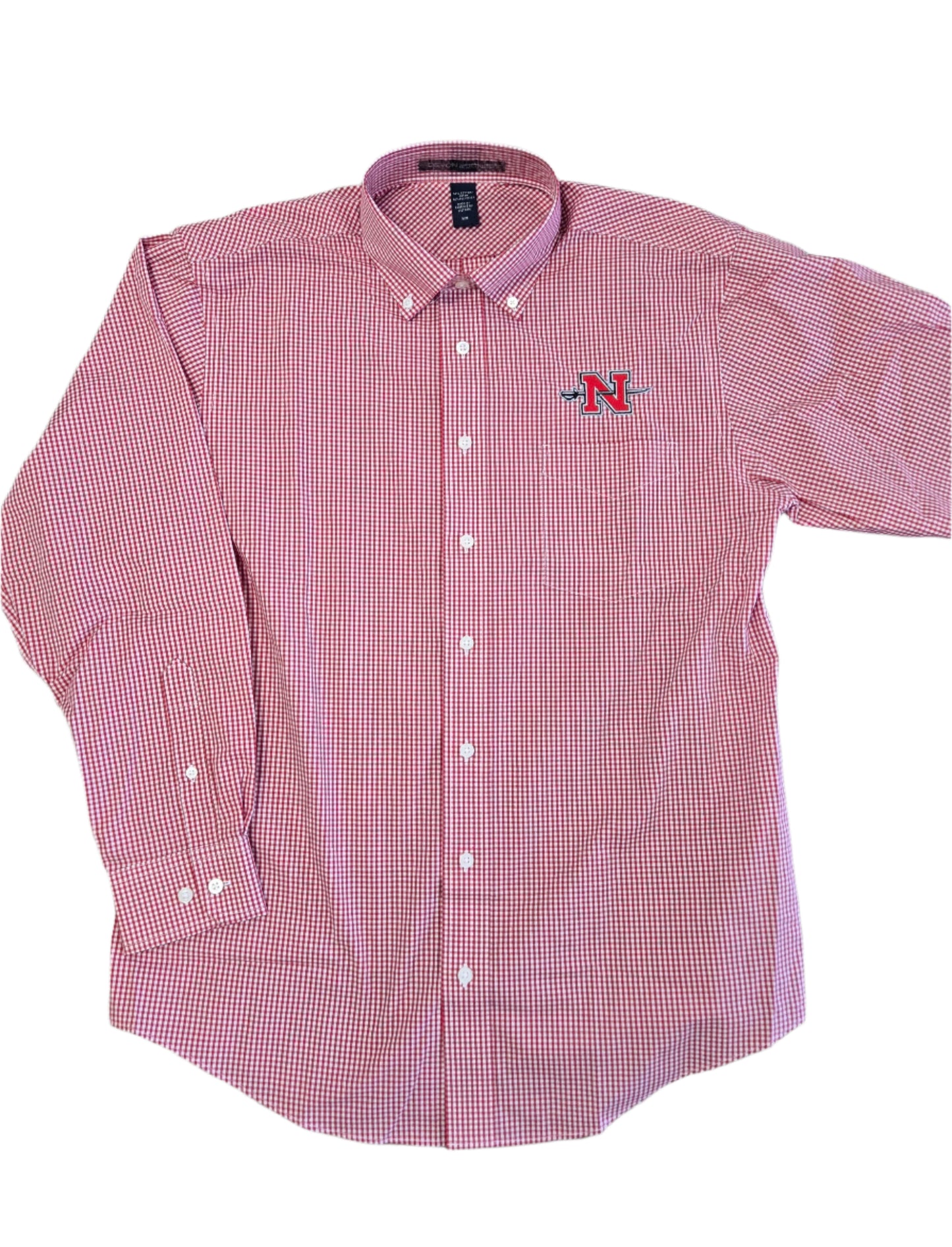 Nicholls Embroidered Gingham Button-down