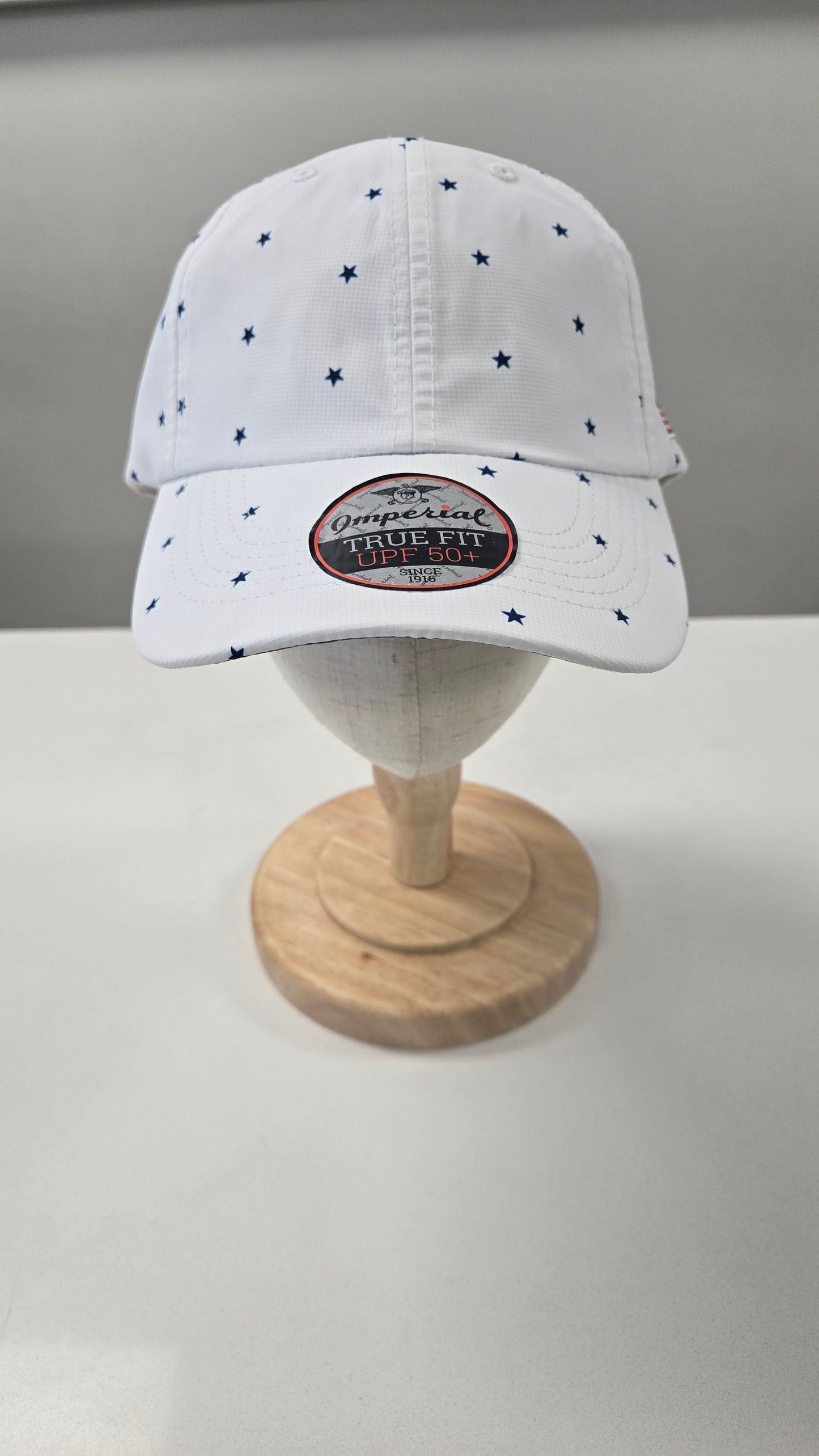 Imperial True Fit Hat- White/Navy Star
