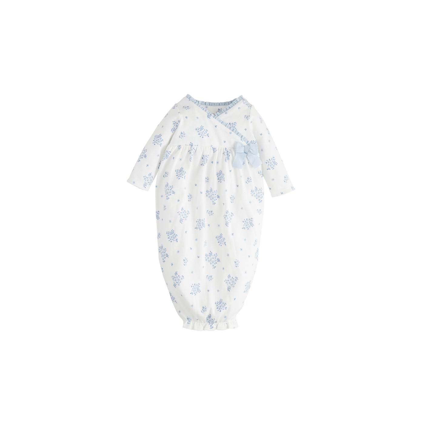 White Ditsy Floral Gown