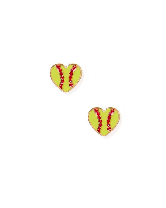Softball Screwback Stud Earrings