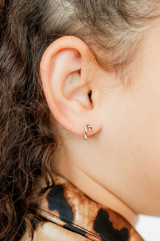 Screwback Stud Earrings - Peppermint Twist