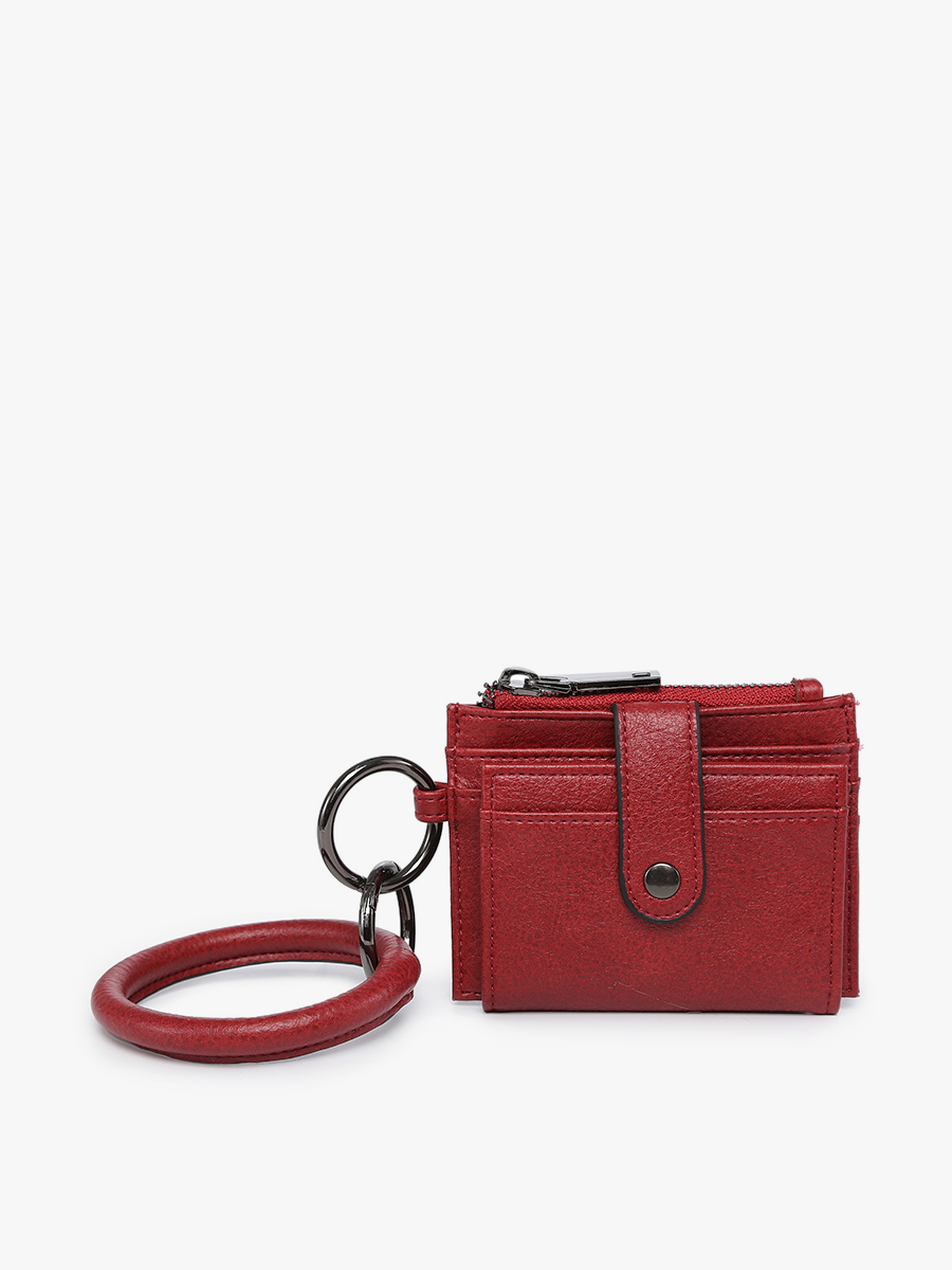 Mini Snap Wallet w/ Ring: Bone