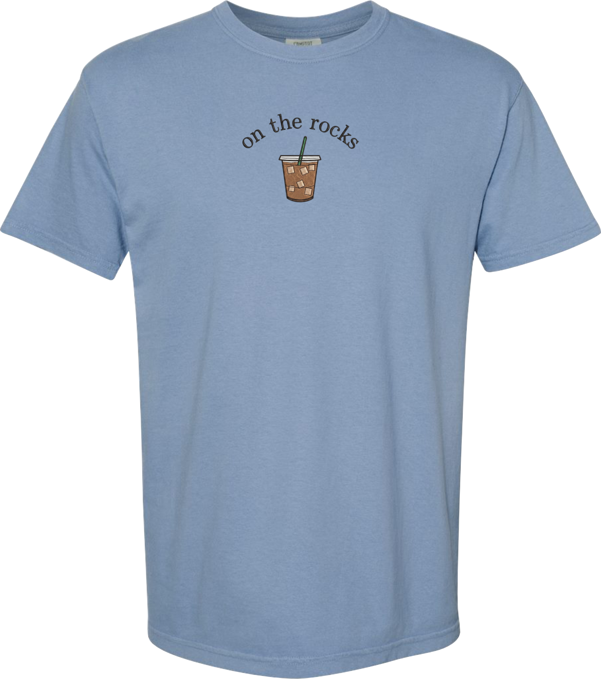 On The Rocks Embroidered Comfort Color Tee