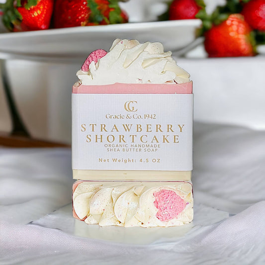 Organic Strawberry Shortcake Shea Butter Soap bar