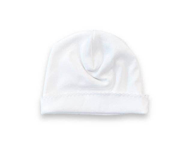 Hat - Picot Trim: White w/ White