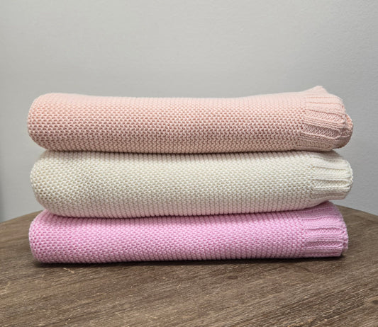 Nap Time Cotton Knit Baby Blanket