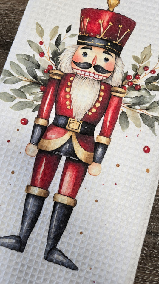 Nutcracker Waffle Tea Towel