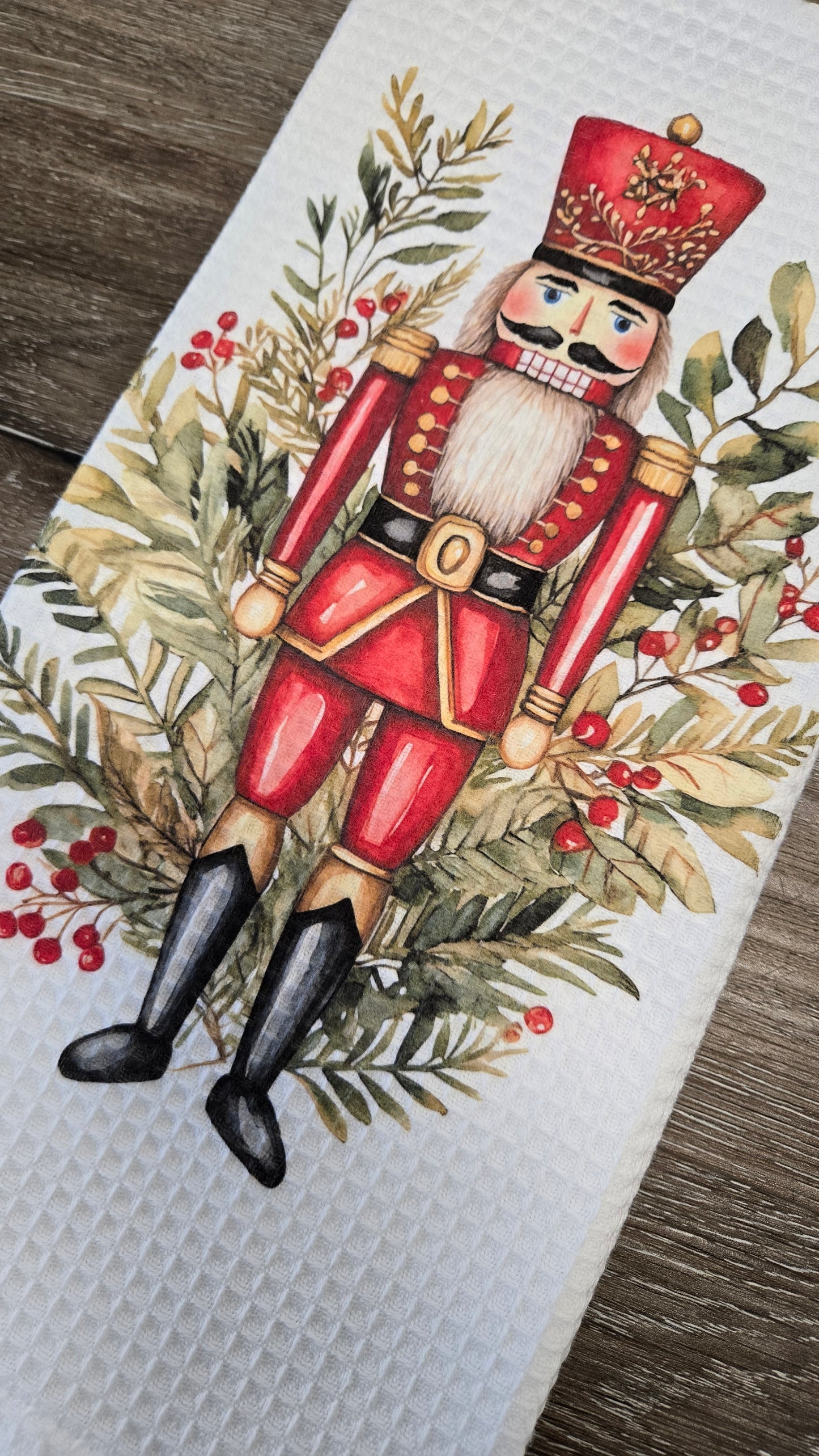 Nutcracker Waffle Tea Towel