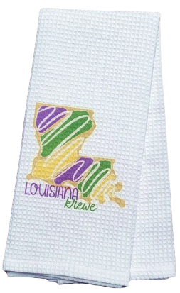 Louisiana Krewe Waffle Tea Towel