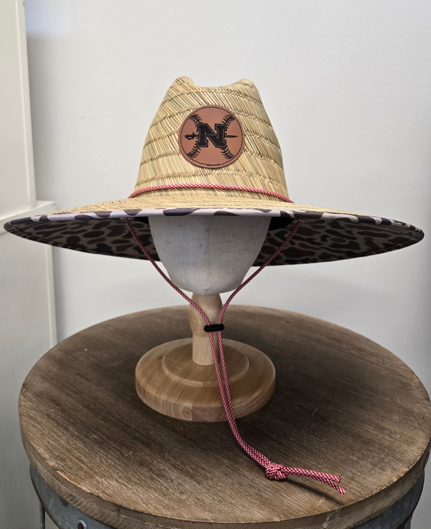 Nicholls Baseball Patch Straw Hat