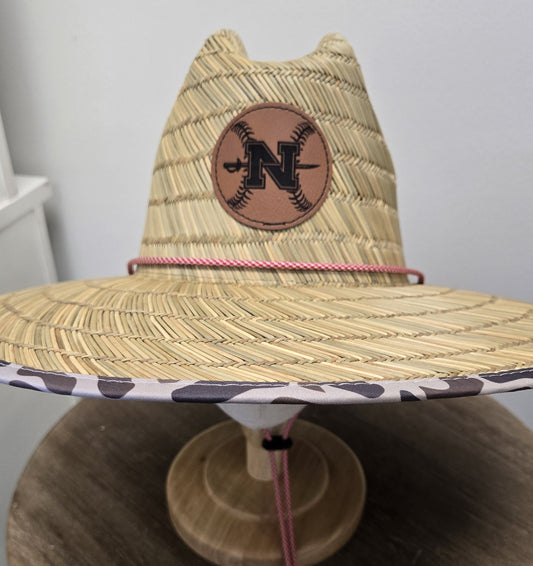 Nicholls Baseball Patch Straw Hat
