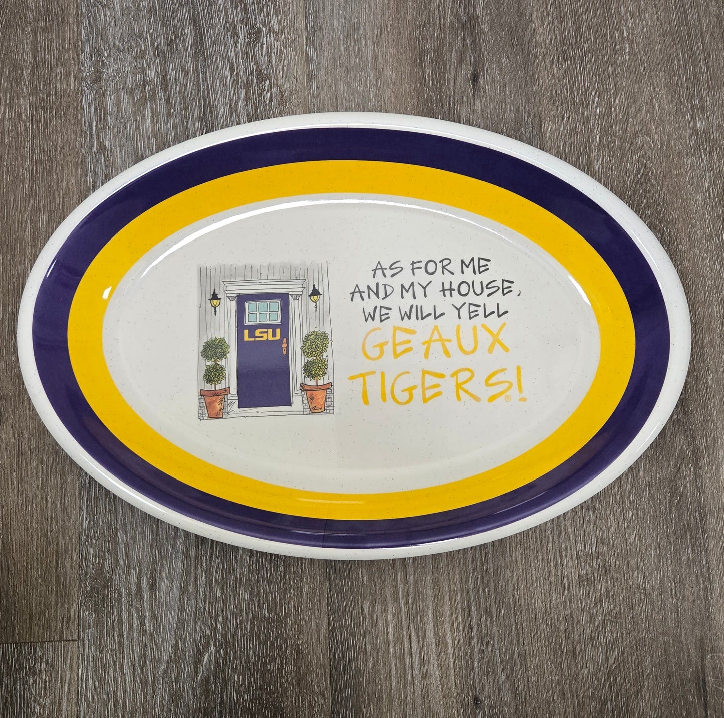 Geaux Tigers LSU Oval Platter