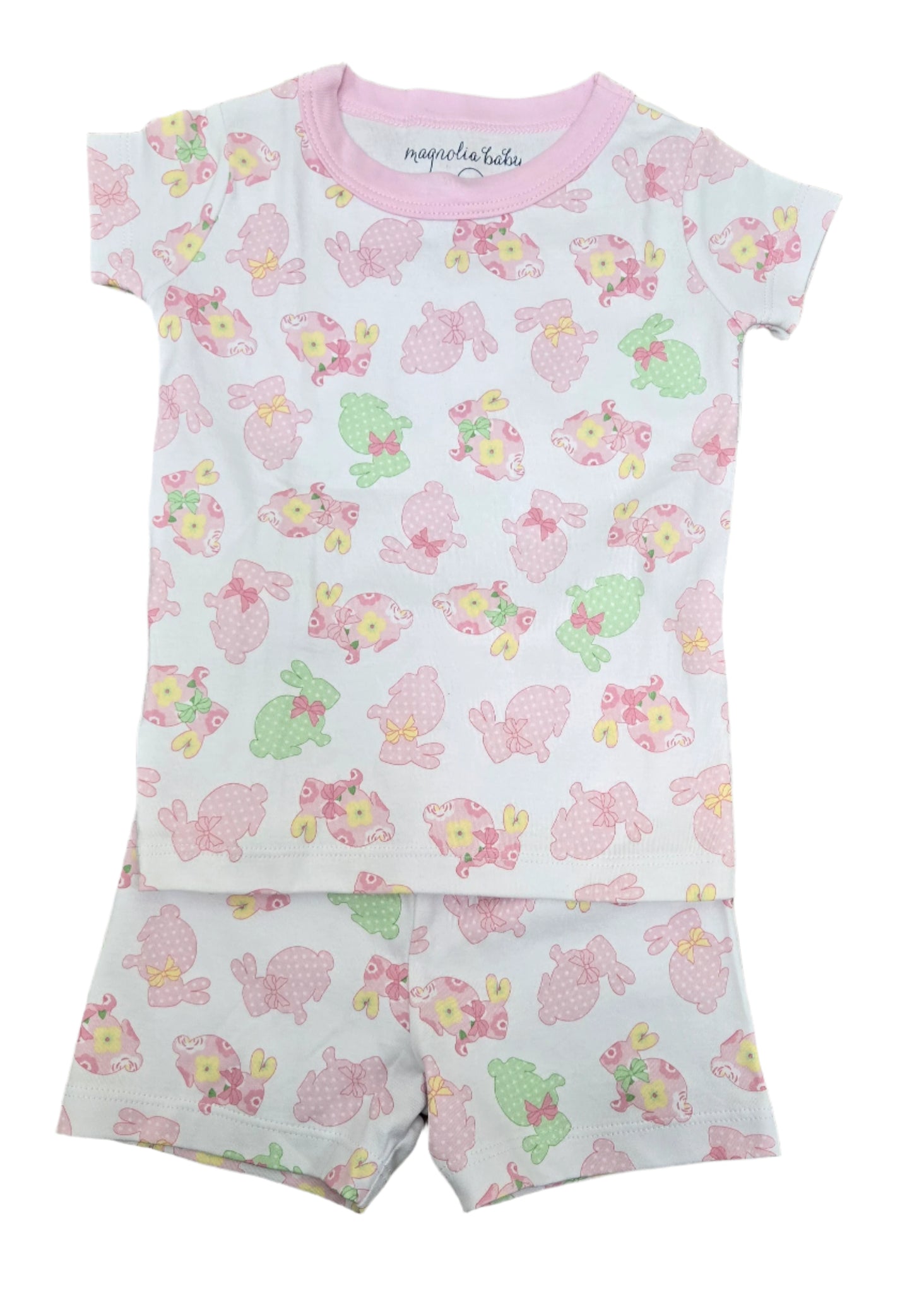 Magnolia Baby Little Cotton Tail Pajama Short Set - Pink