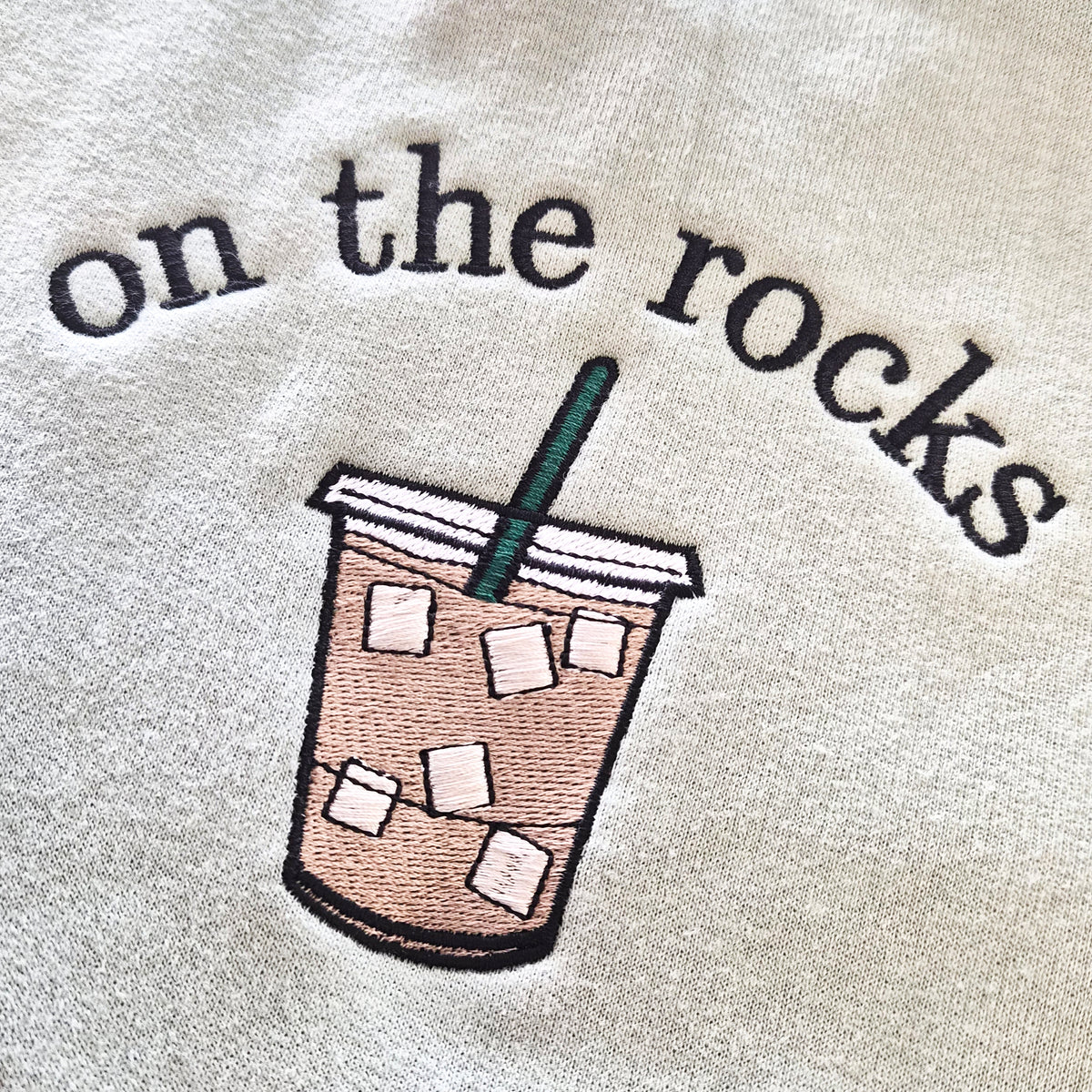 On The Rocks Embroidered Crewneck Sweatshirt