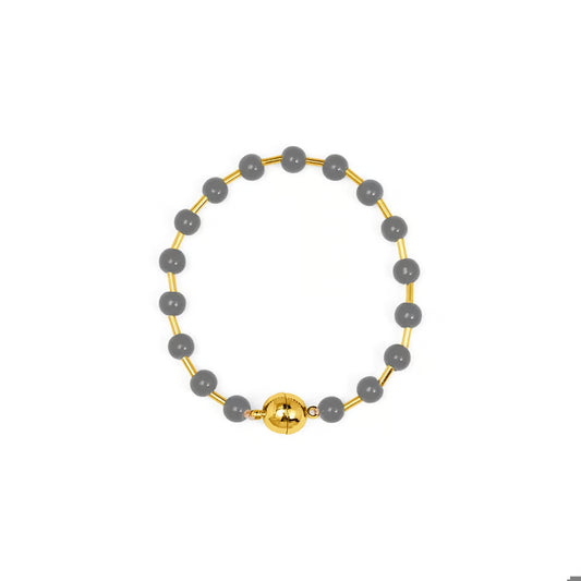 Poppy Glass Bead Magnet Bracelet