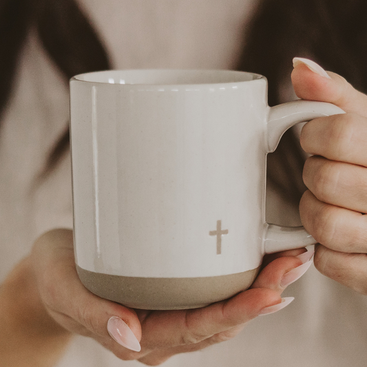 Stoneware Cross Mug