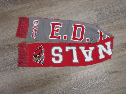 EDW Reversible Knit Scarf With Fringe