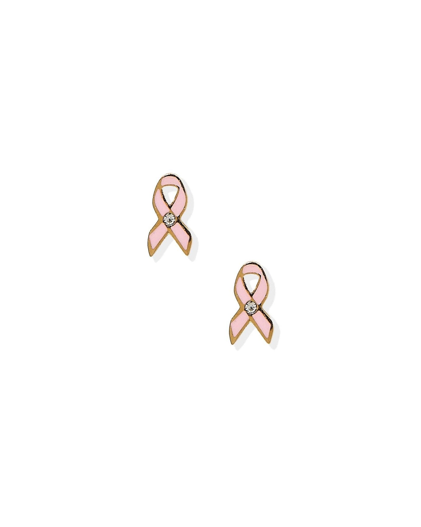 Screwback Stud Earrings - Breast Cancer Ribbon
