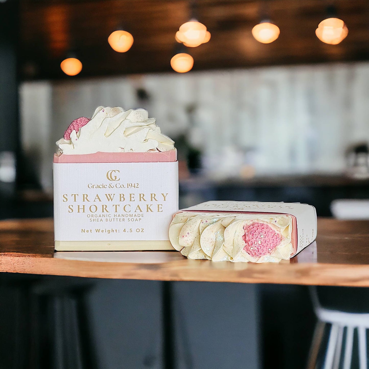 Organic Strawberry Shortcake Shea Butter Soap bar