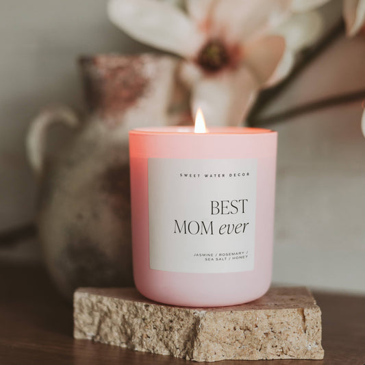 Pink Matte Jar Candle - Best Mom Ever