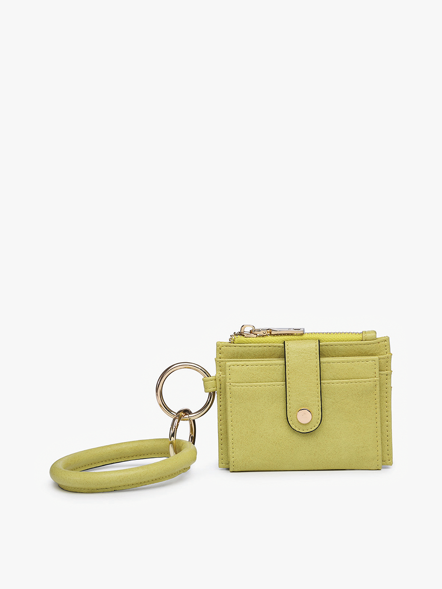 Mini Snap Wallet w/ Ring: Bone