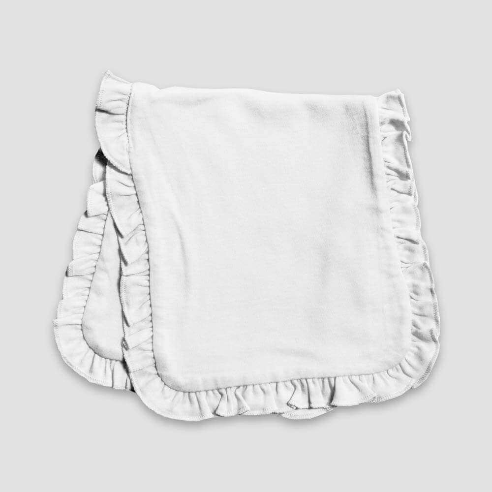 Ruffle Trim Burp Cloth