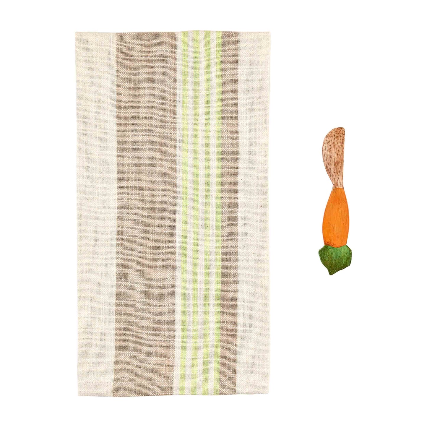 Green Bunny Towel & Spreader Set