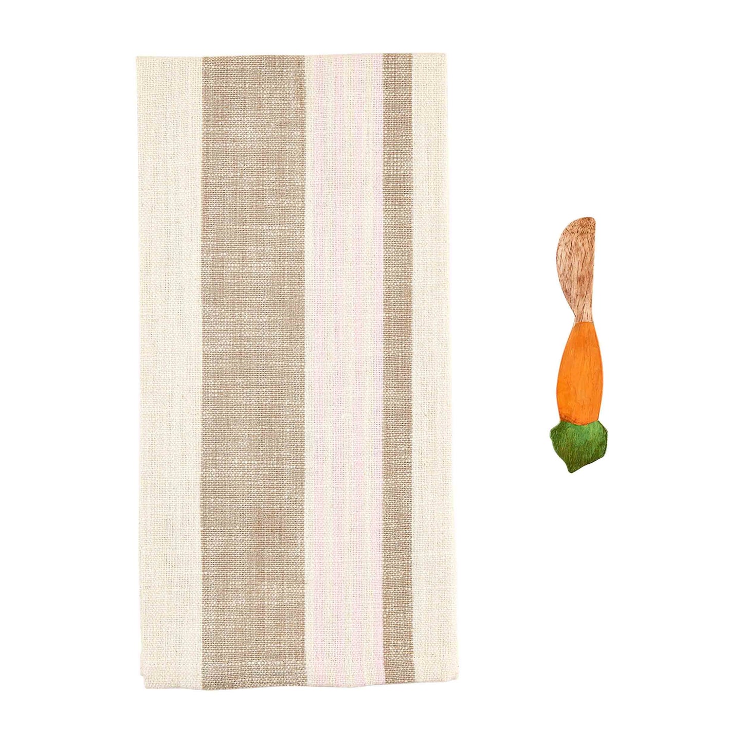 Pink Bunny Towel & Spreader Set