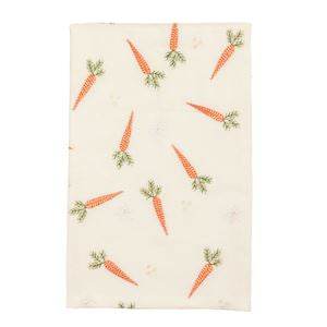 Carrot Embroidered Tea Towel