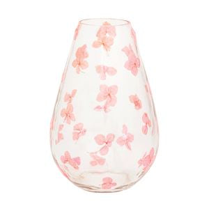 Small Pink Pressed Flower Vase