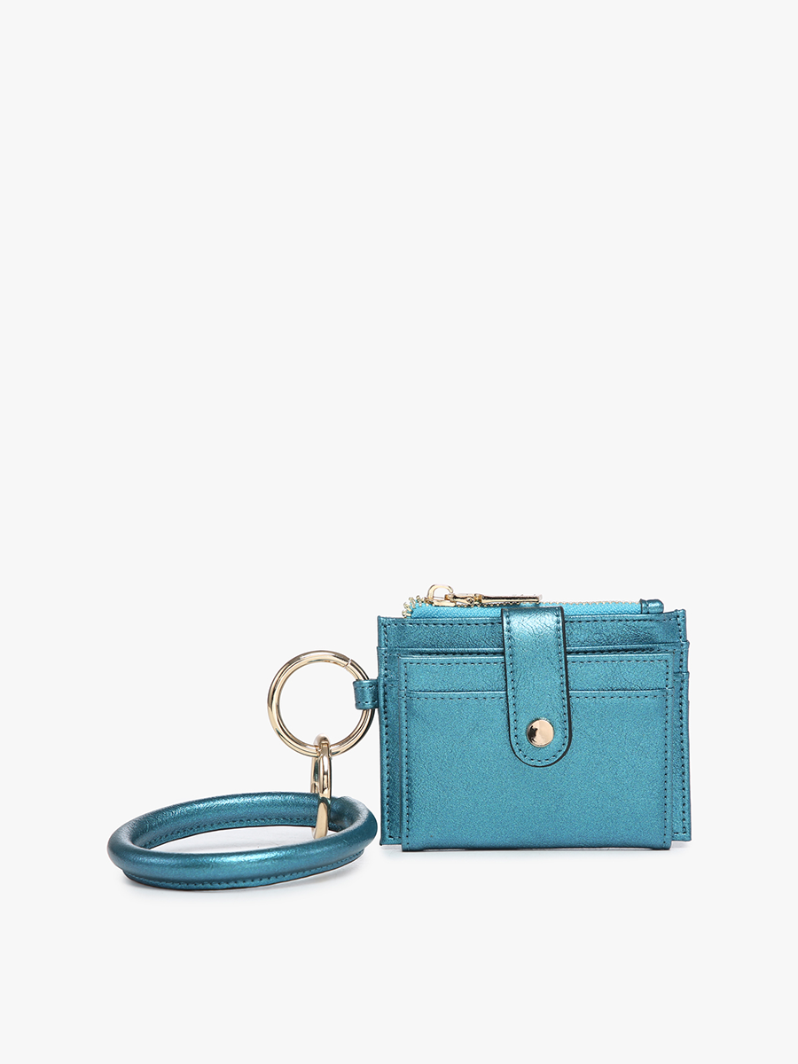 Mini Snap Wallet w/ Ring: Bone