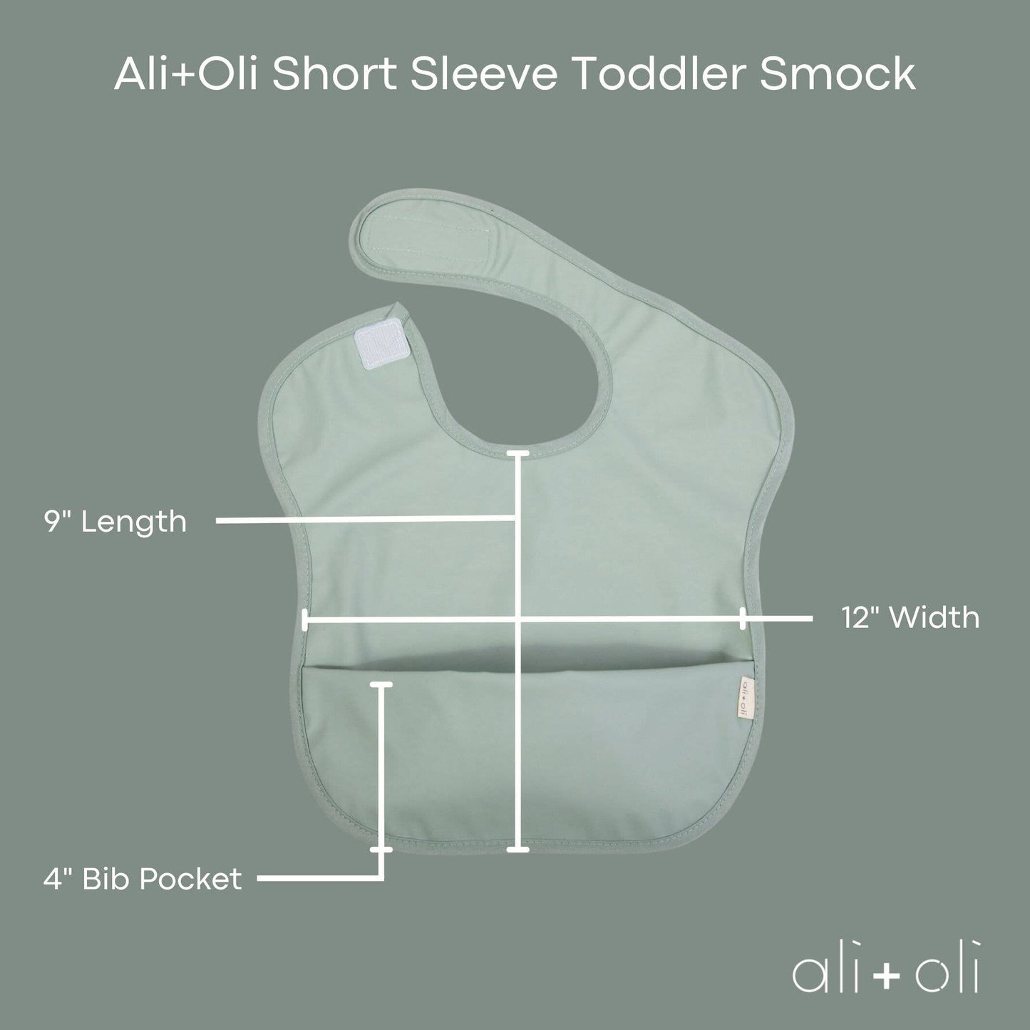 Smock Bib Long & Short Sleeve Set (Dino-Mint)