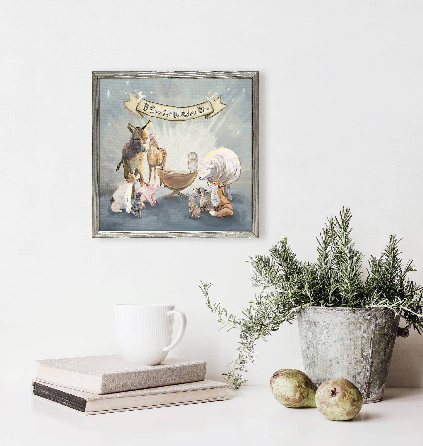 Holiday - O Come Let Us Adore Him Cathy Walters Canvas