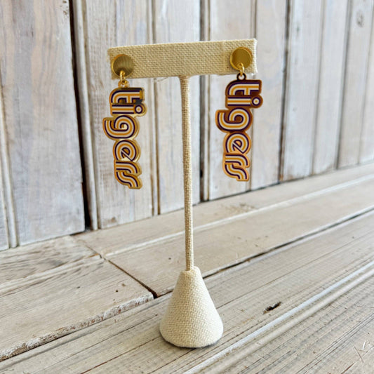 LSU Mono Tigers Acrylic Earring