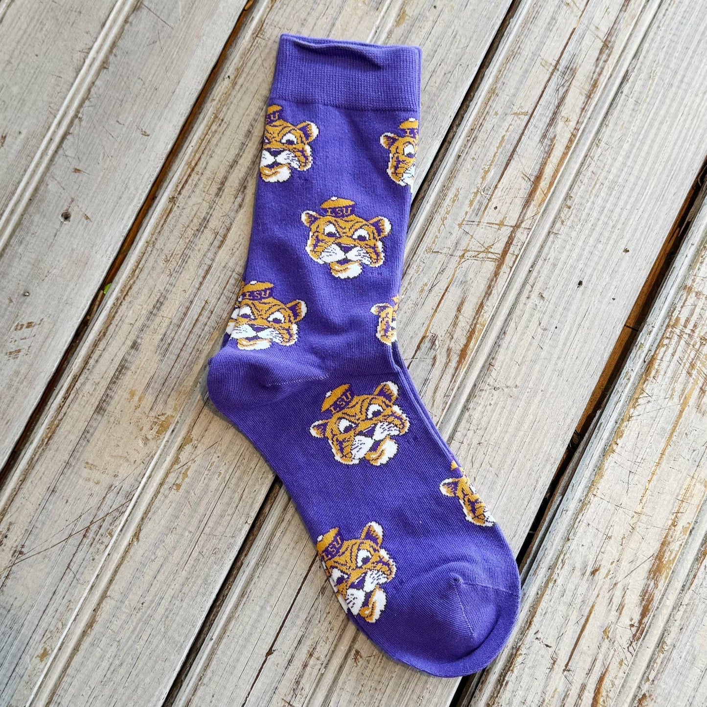 LSU Sailor Mike Sock-purple