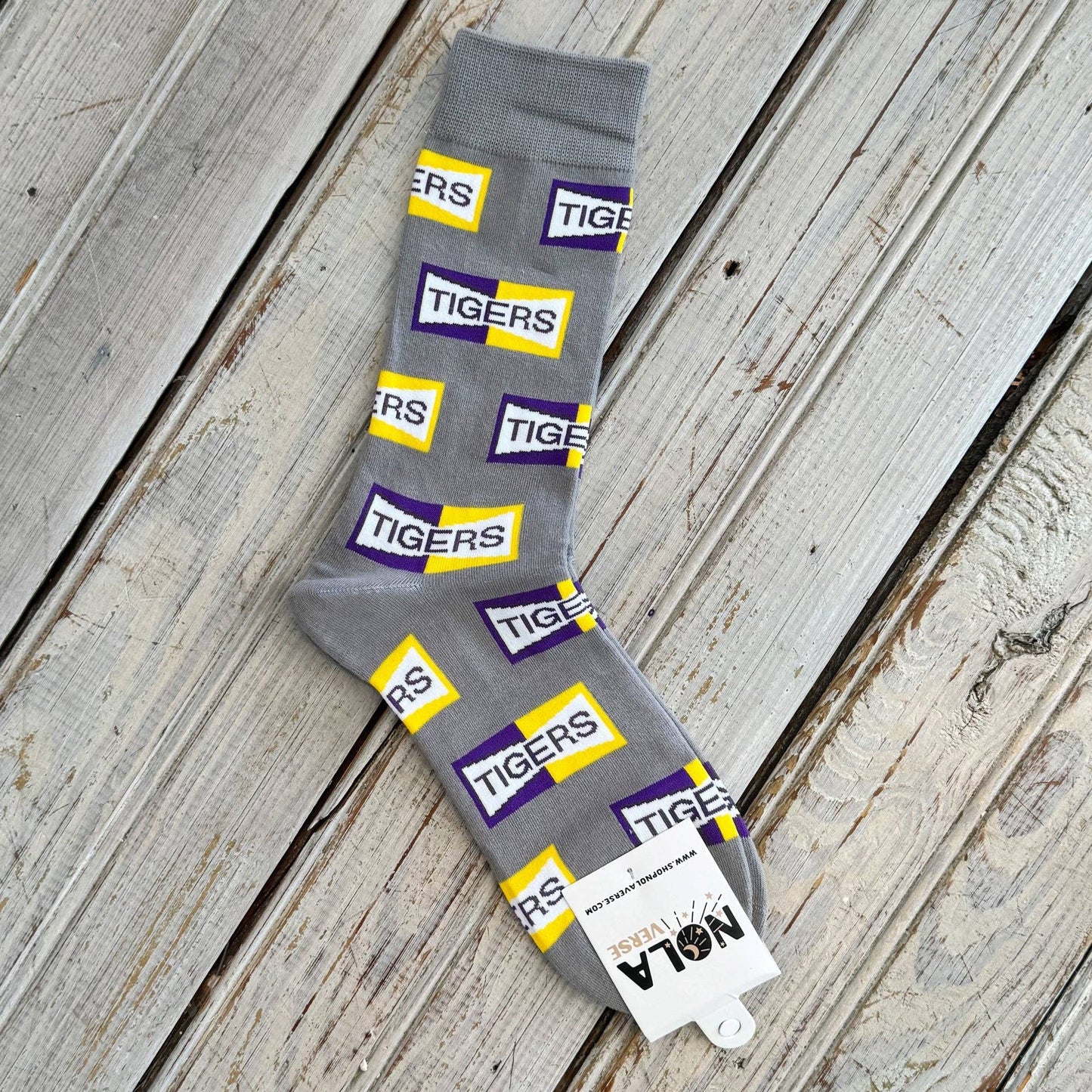 Nolaverse Tigers Two Tone Sock