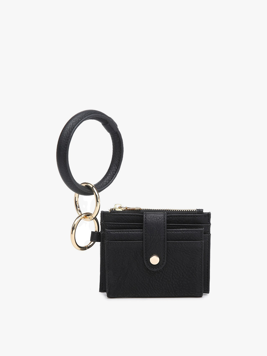 Mini Snap Wallet w/ Ring: Bone