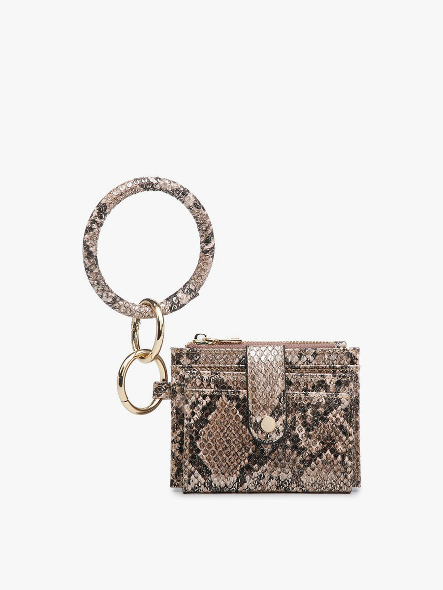 Mini Snap Wallet w/ Ring: Bone