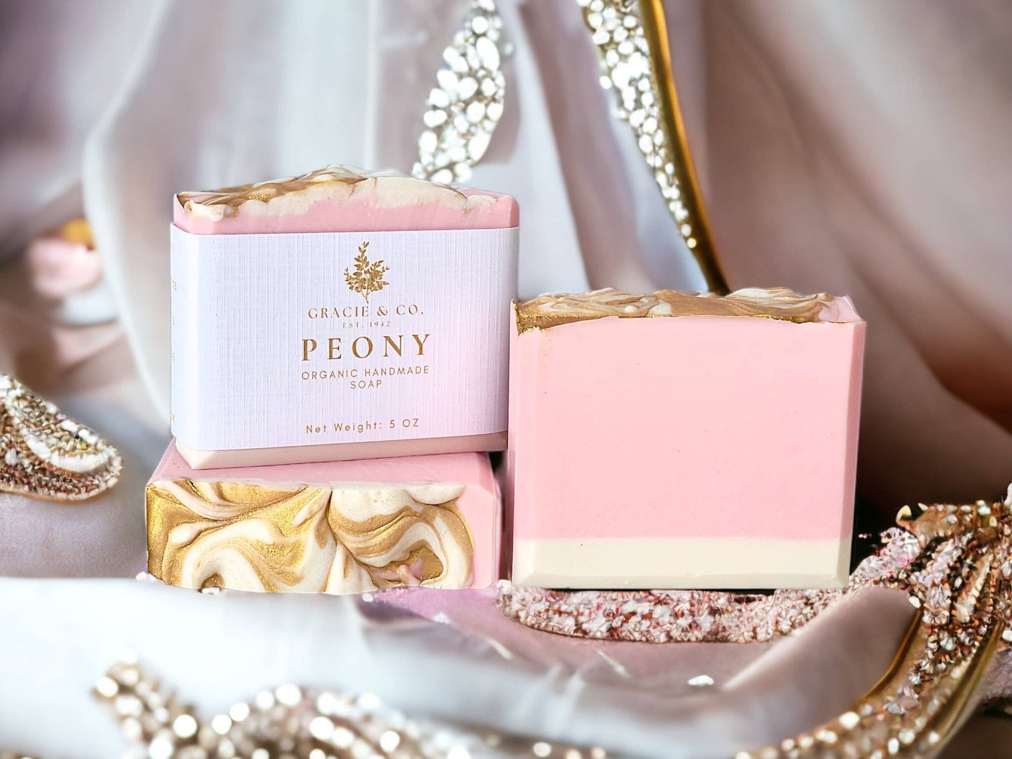 Organic Pink Peony Shea Butter Soap