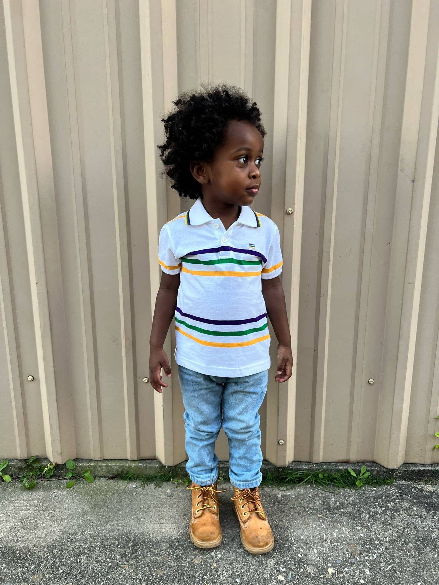 White Infinity Toddler Polo