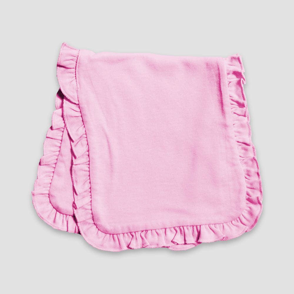 Ruffle Trim Burp Cloth