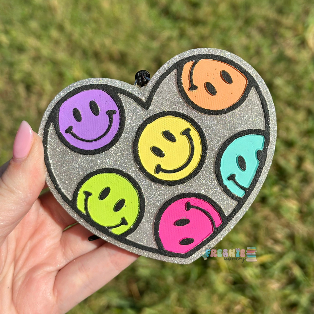 Smiley Heart Car Freshie